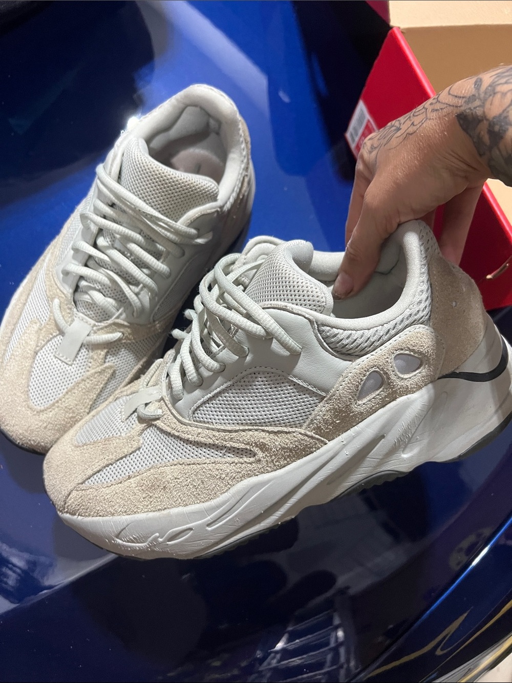 Chunky Beige and White Yeezys